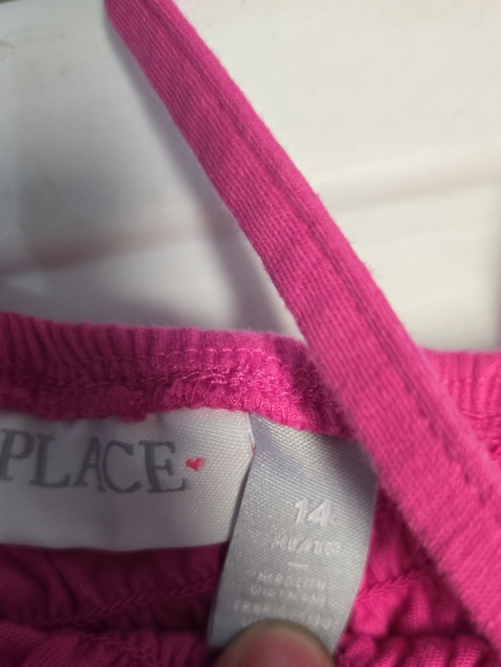 šThe Children's Place Girls One-Shoulder Ruffle Dress - Bright Pink 14. Euc - Picture 3 of 5